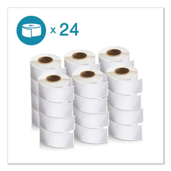 Lw Address Labels, 1.13" x 3.5", White, 350 Labels/Roll, 24 Rolls/Box