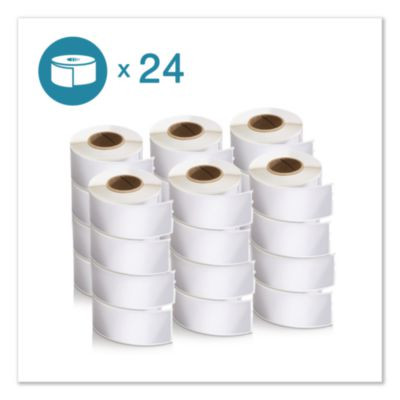 Lw Address Labels, 1.13" x 3.5", White, 350 Labels/Roll, 24 Rolls/Box