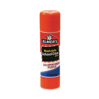 School Glue Stick, 0.77 Oz, Applies Purple, Dries Clear, 6/Pack