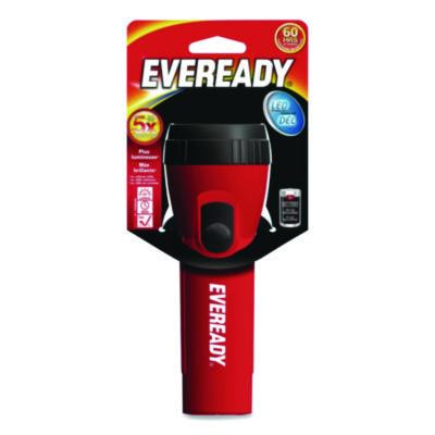 Industrial General Purpose Led Flashlight, 2 D Batteries (Sold Separately), Red