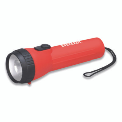 Industrial General Purpose Led Flashlight, 2 D Batteries (Sold Separately), Red