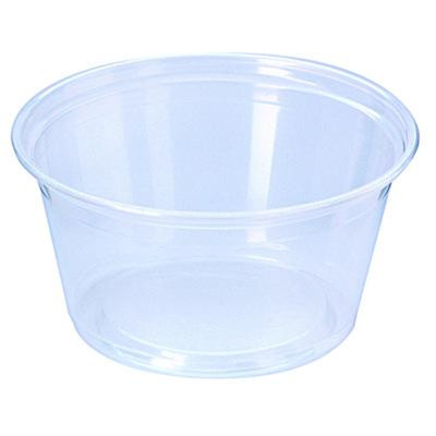 Microwavable Deli Containers, 5 Oz, 3.6" Diameter x 1.8" h, Clear, Plastic, 1,000/Carton