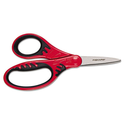 Kids Softgrip Scissors, Left/Right Handed, Pointed Tip, 5" Long, 1.75" Cut Length, Randomly Assorted Handle Color