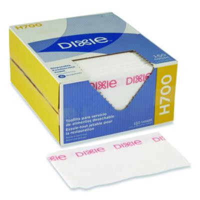 H700 Disposable Foodservice Towel, 1-Ply, 13 x 23.5, White/Red, 150/Carton