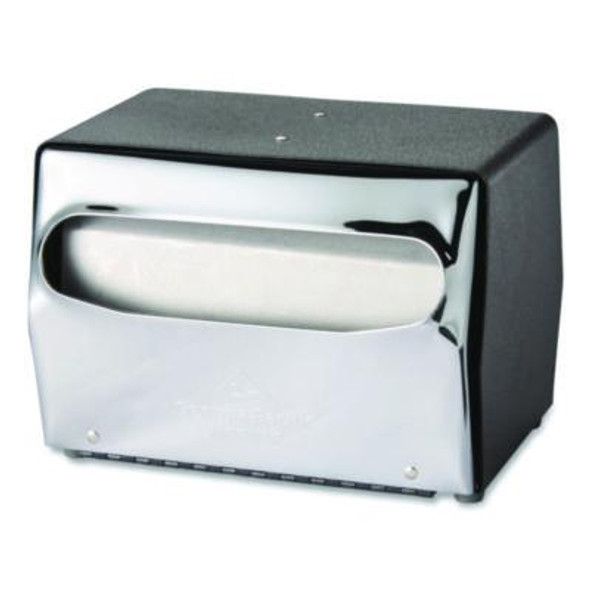 Tabletop Napkin Dispenser, 7.5 x 6 x 5.37, Black/Chrome