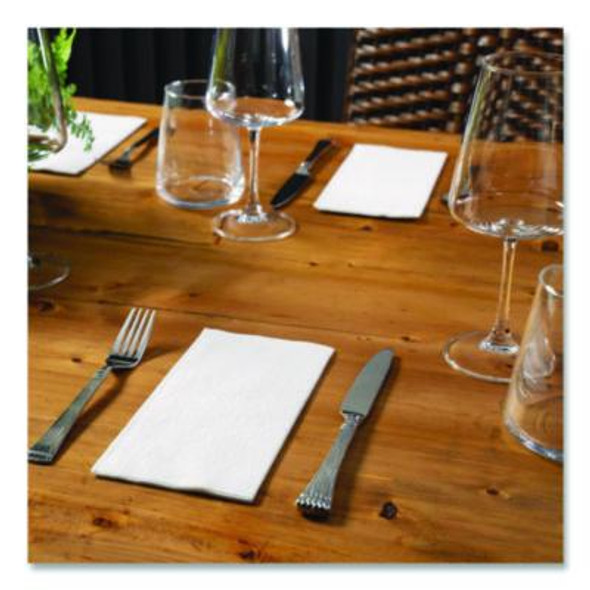 Dinner Napkins, 17 x 17, White, 1/8 Fold, 300/Carton