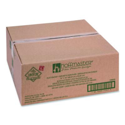 Airlaid Flat Pack Napkins, 16 x 16,  Black, 500/Carton