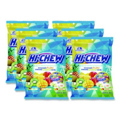 Fruit Chews, Tropical, Peg Bag 3.53 Oz, 6/Carton