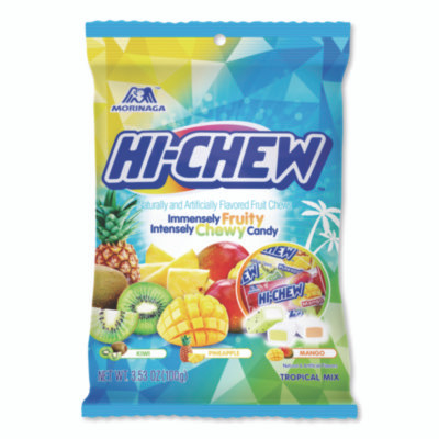 Fruit Chews, Tropical, Peg Bag 3.53 Oz, 6/Carton