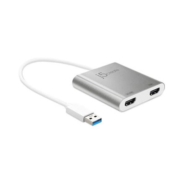 Usb To Hdmi Adapter, 7.87", Silver/White