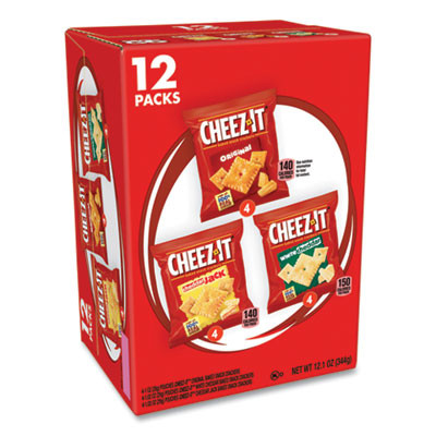Baked Snack Crackers, Variety Pack, 0.75 Oz Bag, 12/Box