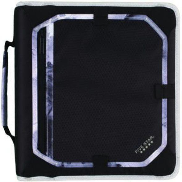 Zipper Binder, 3 Rings, 2" Capacity, 11 X 8.5, Black/Gray Accents
