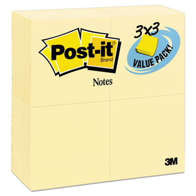 Original Pads In Canary Yellow, Value Pack, 3" x 3", 100 Sheets/Pad, 24 Pads/Pack