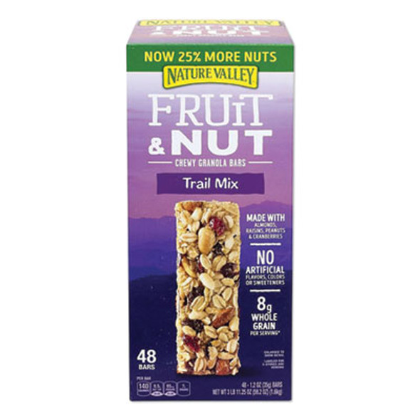 Granola Bars, Chewy Fruit And Nut Trail Mix, 1.2 Oz Pouch, 48/Box