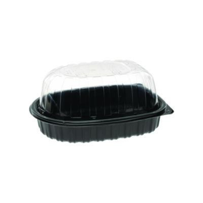 Mealmaster Chicken Roaster Base/Lid, 10 x 7.5 x 4, Black/Clear, Plastic, 110/Carton