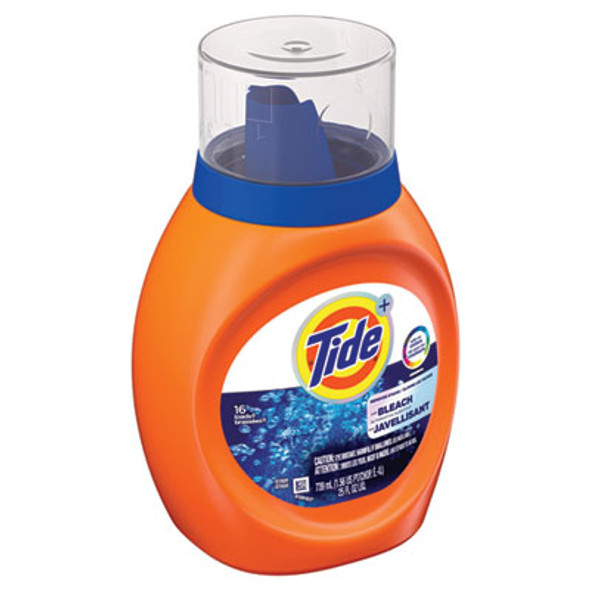 Plus Bleach Alternative Liquid Laundry Detergent, He Compatible, 16 Loads, Original Scent, 25 Oz Bottle, 6/Carton