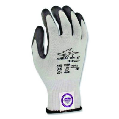 Great White 3Gx Seamless Knit Dyneema Diamond Blended Gloves, En388: 4542, Large, White/Gray, Pair