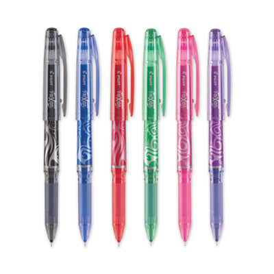 Frixion Ball Erasable Gel Pen, Stick, Extra-Fine 0.5 Mm, Assorted Ink And Barrel Colors, 6/Pack