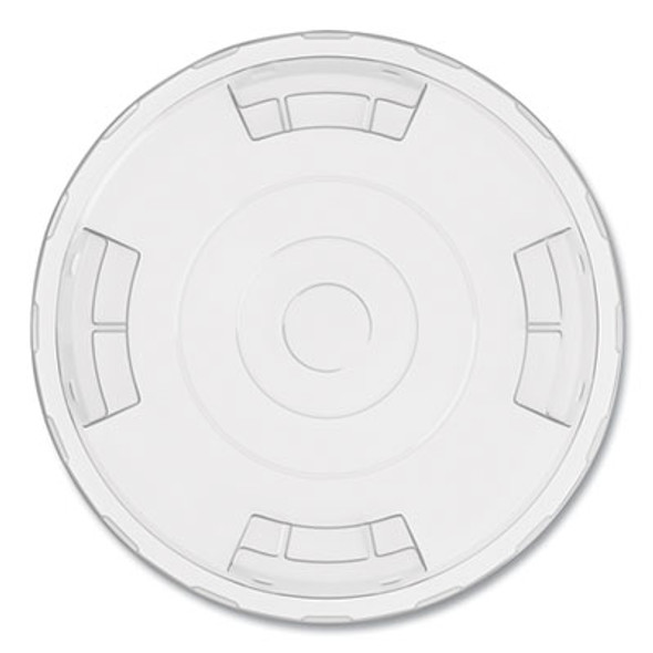 Compostable Straw Slot Plastic Cold Cup Lids, Fits 12 Oz/16 Oz Cold Cups, Clear, 500/Pack