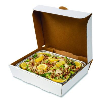 Catering Boxes, 10.88 x 13 x 3, White, Paper, 50/Carton