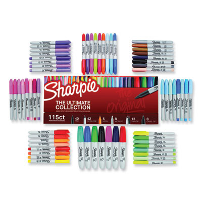 Permanent Markets Ultimate Collection Value Pack, Assorted Tip Sizes/Types, Assorted Colors, 115/Set