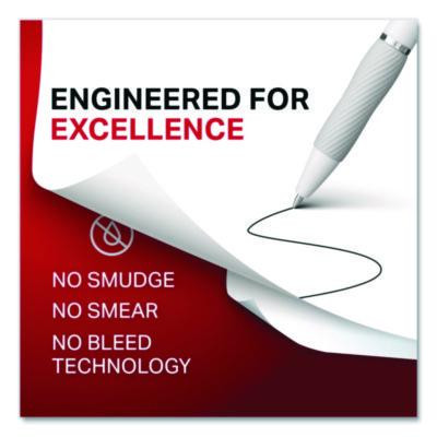 S-Gel Fashion Barrel Gel Pen, Retractable, Medium 0.7 Mm, Black Ink, Pearl White Barrel, 4/Pack