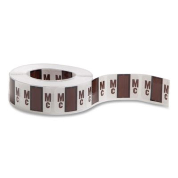 A-Z Color-Coded End Tab Filing Labels, Mc, 1 X 1.25, White, 500/Roll