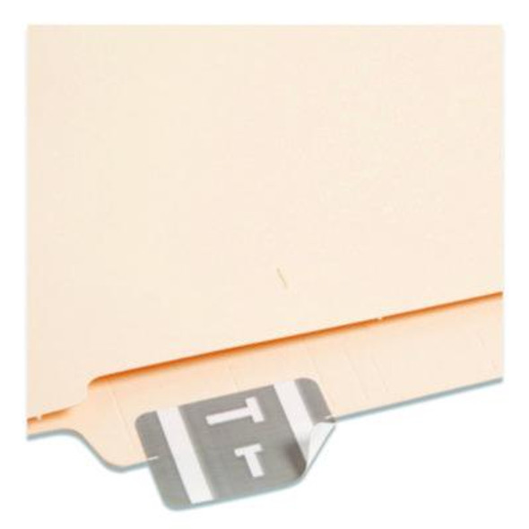 Alphaz Color-Coded Second Letter Alphabetical Labels, T, 1 X 1.63, Gray, 10/Sheet, 10 Sheets/Pack