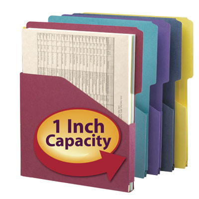 File Jackets, Letter Size, Assorted, 5/Pack
