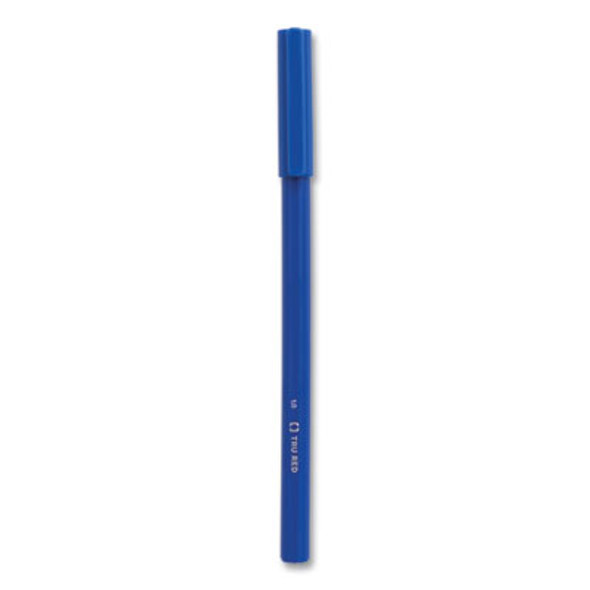 Ballpoint Pen, Stick, Medium 1 Mm, Blue Ink, Blue Barrel, Dozen