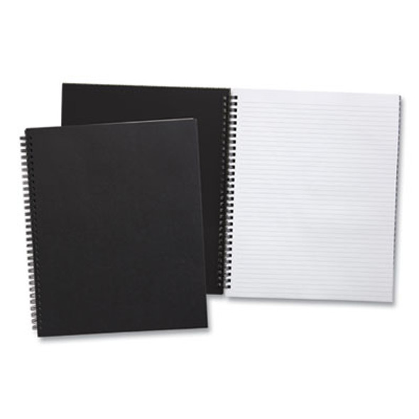 Wirebound Soft-Cover Notebook, 1-Subject, Narrow Rule, Black Cover, (80) 11 x 8.5 Sheets