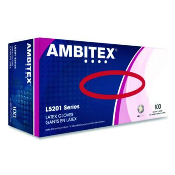 L5201 Series Powder-Free Latex Gloves, Small, 4 Mil Thick, 9" Long, Cream, 100/Box