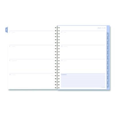 Dewdrop Academic Weekly Monthly Planner, Watercolor Floral, Blue/Gray/Purple Cover, 12-Month (July To June): 2025 To 2026
