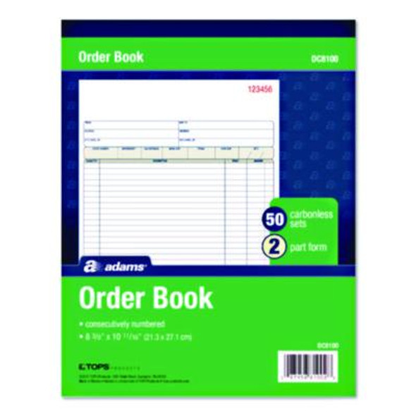 Multipart Sales Order Pad, Two-Part Carbonless, 8.38 x 10.19, 50 Forms Total