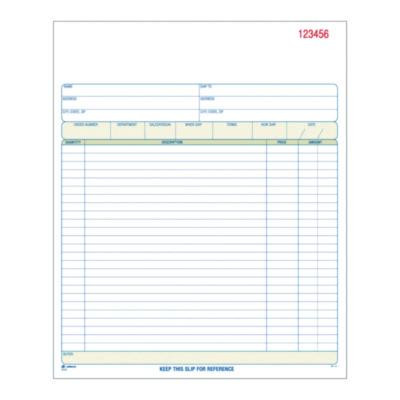 Multipart Sales Order Pad, Two-Part Carbonless, 8.38 x 10.19, 50 Forms Total