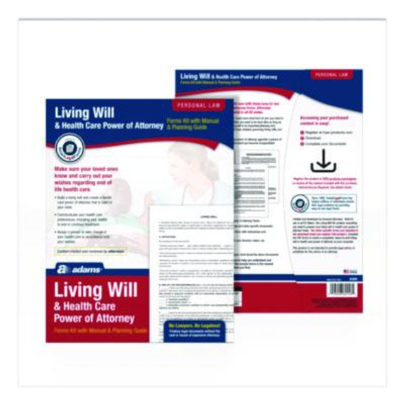 Living Will And Healthcare Poa Form Kit With Instructions And Digital Download, 8.5 x 11, Unlimited Number Of Forms