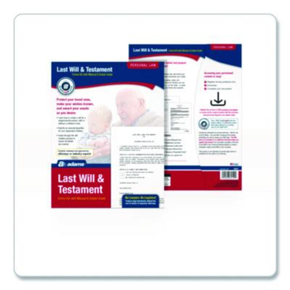 Last Will And Testament Digital Forms Kit With Manual And Estate Guide, Inkjet/Laser, 8.5 x 11, Unlimited Number Of Forms