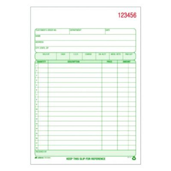 Multipart General-Purpose Sales Pad, Two-Part Carbonless, 5.56 x 7.94, 50 Forms Total