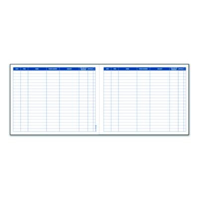 Activity Logbook, 8 Columns, Blue/White Cover, 11 x 8.5 Sheets, 50 Sheets/Book