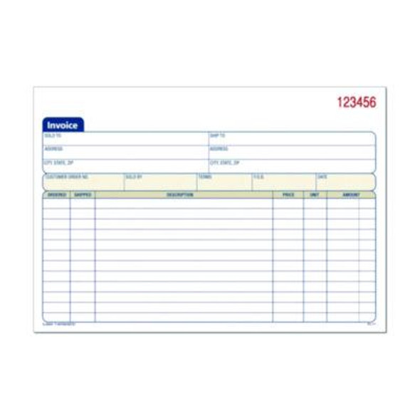 Multipart General-Purpose Invoice Pad, Three-Part Carbonless, 7.94 x 5.56, 50 Forms Total