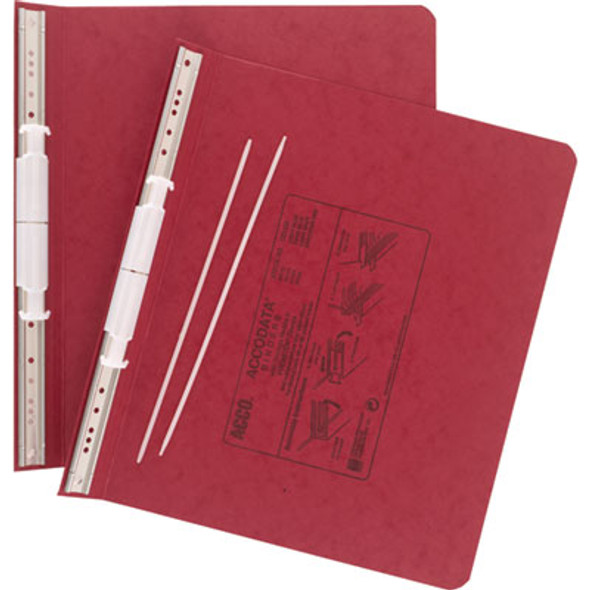 Presstex Covers With Storage Hooks, 2 Posts, 6" Capacity, 11 X 8.5, Executive Red