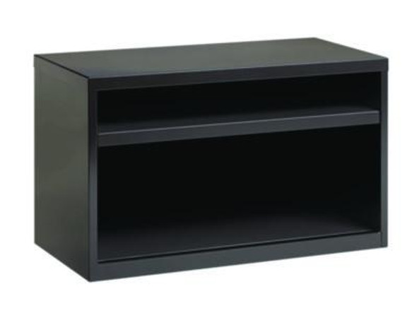 Credenza With Shelf, Steel, 2-Shelf, 36 w x 18.62 d x 22 h, Charcoal