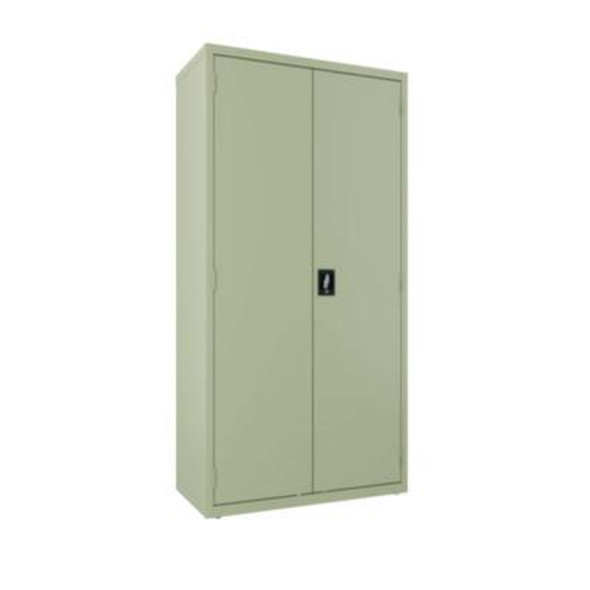 Wardrobe Combo Cabinet, (1) Half-Width Rod, (3) Adjustable Half Shelves, (1) Fixed Full Shelf, 36" x 18" x 80.5", Putty