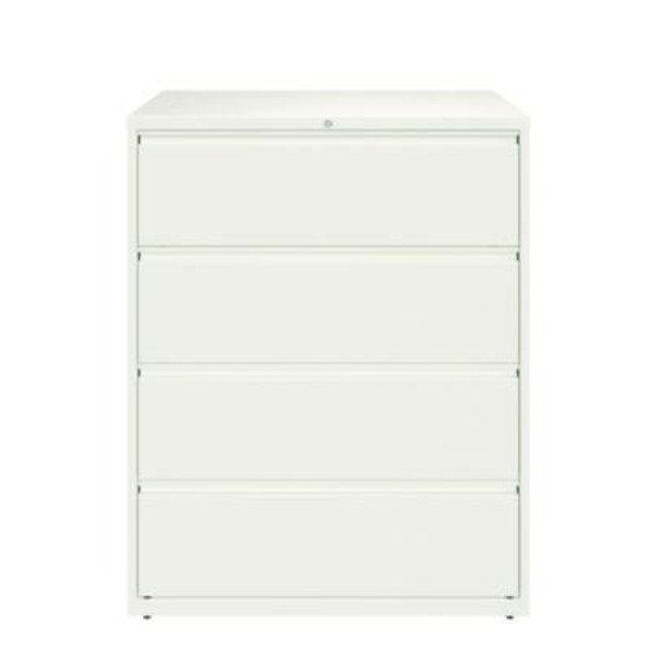 Lateral File, 4 Letter/Legal/A4 -Size File Drawers, White, 42" x 18.63" x 52.5"