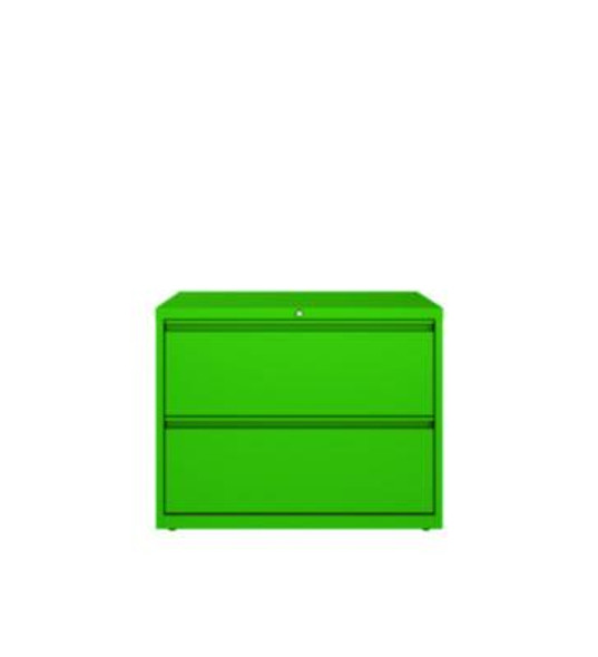 Lateral File, 2 Letter/Legal/A4 -Size File Drawers, Screamin' Green, 36" x 18.63" x 28"