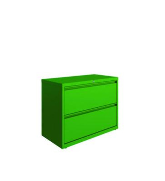 Lateral File, 2 Letter/Legal/A4 -Size File Drawers, Screamin' Green, 36" x 18.63" x 28"