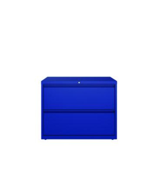 Lateral File, 2 Letter/Legal/A4 -Size File Drawers, Classic Blue, 36" x 18.63" x 28"