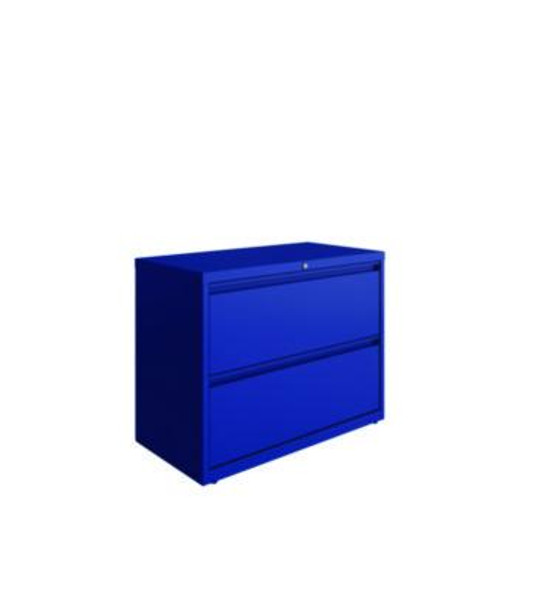 Lateral File, 2 Letter/Legal/A4 -Size File Drawers, Classic Blue, 36" x 18.63" x 28"