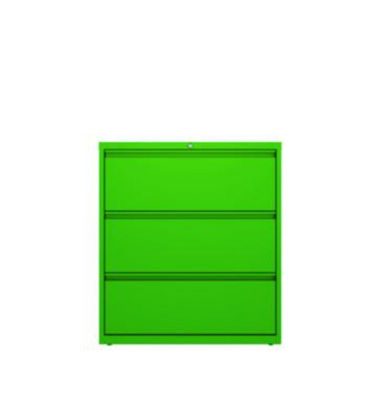 Lateral File, 3 Letter/Legal/A4 -Size File Drawers, Screamin' Green, 36" x 18.63" x 40.25"