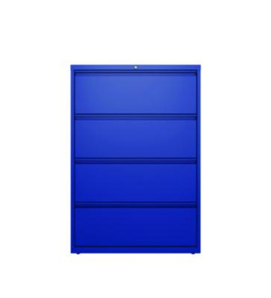 Lateral File, 4 Letter/Legal/A4 -Size File Drawers, Classic Blue, 36" x 18.63" x 52.5"
